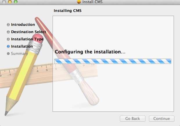 to install CMS program.