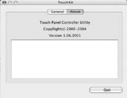 AT-7 User Guide Driver Program Installation (For Mac OS) Configuration Touchside Utility Support Constant Touch: Enable Constant Touch to force driver to stop reporting touch point when the movement