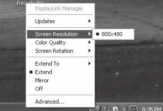 Using Touch USB sub monitors Click [AT-7] icon to view the menu screen. Refresh menu View the driver s refreshed information or perform environment settings.
