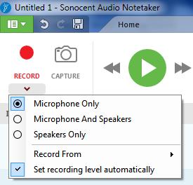Recording Audio with a Microphone As well as using existing audio files you can create one yourself in real-time. Be sure to have a microphone connected to the computer.