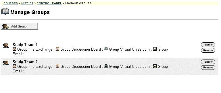 User Management Manage Groups Page Manage Groups - Add a Group Build study or project groups using the Manage Groups page.