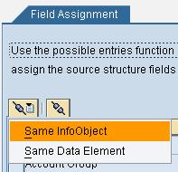 Click the Same Info Object to automatically assign the corresponding fields.