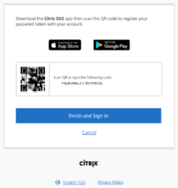 Step 14 Download the Citrix SSO app from the App Store or Google Play to register your password token with your account.