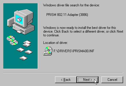 Select CD-ROM drive, and click on Next to install the