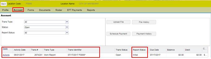 MANUALLY SUBMITTING A PAYROLL THROUGH ESS Through the Account tab in ESS, you can enter, edit, save and submit a payroll report by manually entering data.