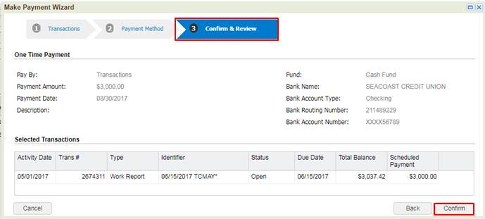 Select the EPF Payment Account from the account(s) that you setup under EFT Payments tab and click NEXT.