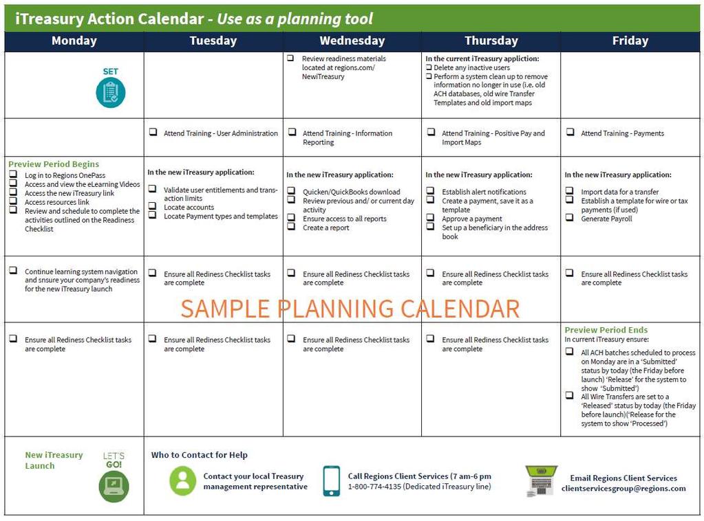 PREVIEW PERIOD: ACTION CALENDAR For a best practice guide to ensuring that you complete the actions required during the preview period, view
