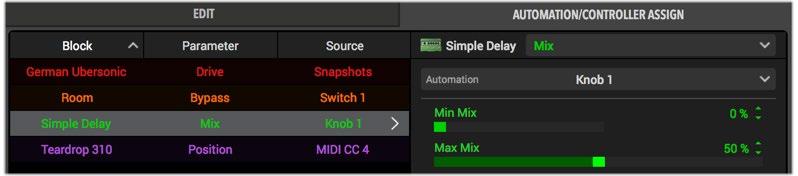 The Automation/Controller Assign Tab The Inspector window's Automation/Controller Assign tabbed panel is where you can create, edit and reference all your automation controller assignments for the