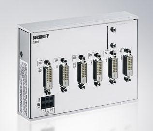 Thanks to DVI/USB extension technology, the Control Panels can each be connected at distances of 50 m from the DVI splitter.