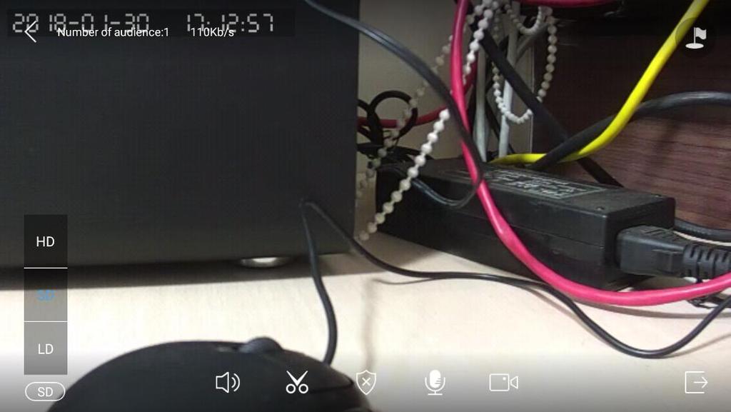 You can see the following icons as highlighted above below the IP camera live view.