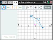 Lesson 6: Corresponding Sides In this lesson, you will investigate the corresponding sides (not their lengths) of translated triangles and look for patterns. Open the document: Translations.tns.