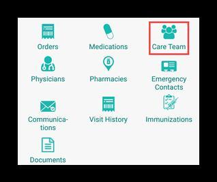 35 It will also show the patient s Allergies, Primary Diagnosis and links to view, edit and/or add to their Orders, Medications, Care Team, Physicians, Pharmacies,