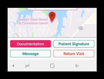 To leave the patient s residence before documenting is finished, tap on the