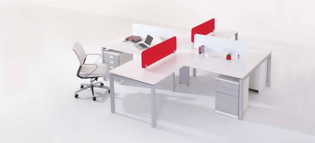 L-Shaped Workstation Sharing Cluster 2 SEATER L-SHAPED L-2S-S 1500x3000