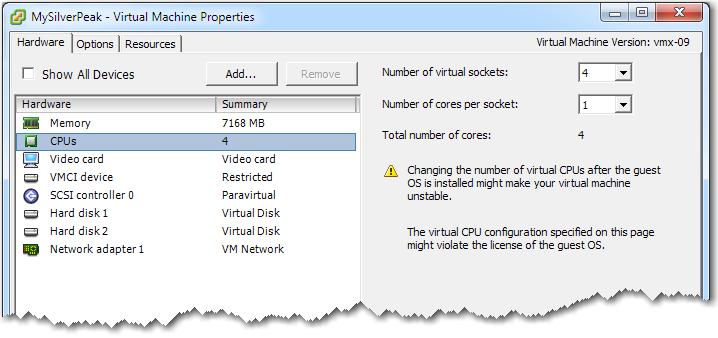 virtual appliance and click the Summary tab.