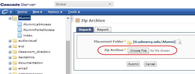 Click on Tools and Zip