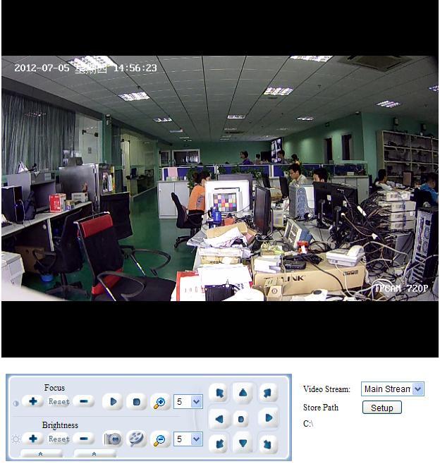 IE user manual V1.1.1 2 Media Setup 2.1 Play Video The window for playing video as 2.1, it includes video window and PTZ control. Figure2.
