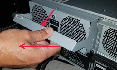 See Replacing a Unity Storage System controller on page 54. 3. For the US 460 Expansion, remove the controller retaining bolt.