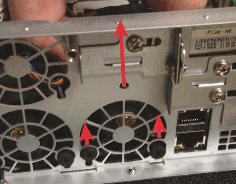 To replace a lower layer fan 2 or 3 (Unity 2200 or Unity 2200X): 1.