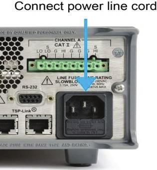 Operating the instrument on an incorrect line voltage may cause damage to the instrument, possibly voiding the warranty.