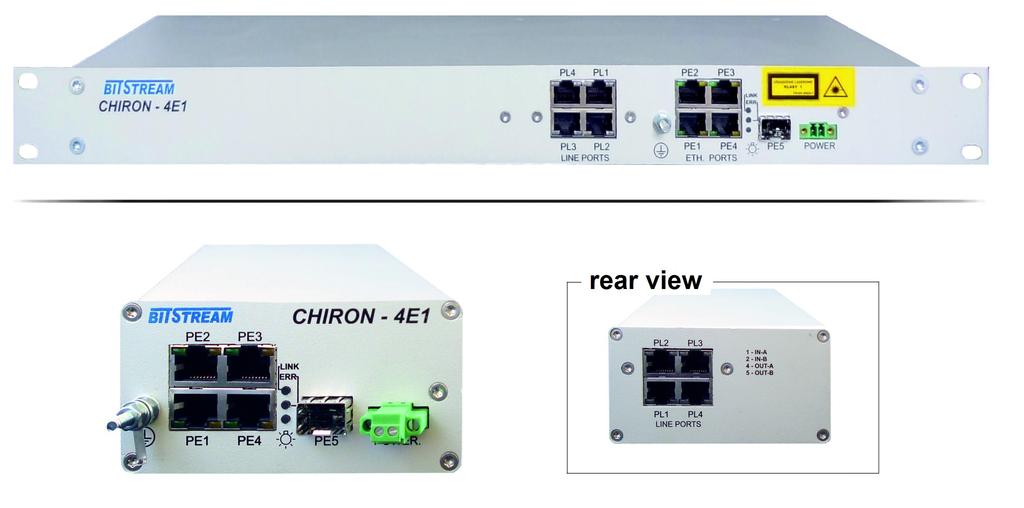 point-to-multipoint applications, 4 independent E1 interfaces Configurable jitter buffer depth QoS (802.1p and Diffserv) and VLAN (802.1q, 802.