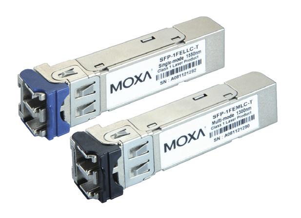 Connectors: Duplex LC Connector Optical Fiber Fast Ethernet SFP-M SFP-S SFP-L Wavelength 1300 nm 1310 nm 1550 nm Max. TX -18 dbm 0 dbm 0 dbm Min.