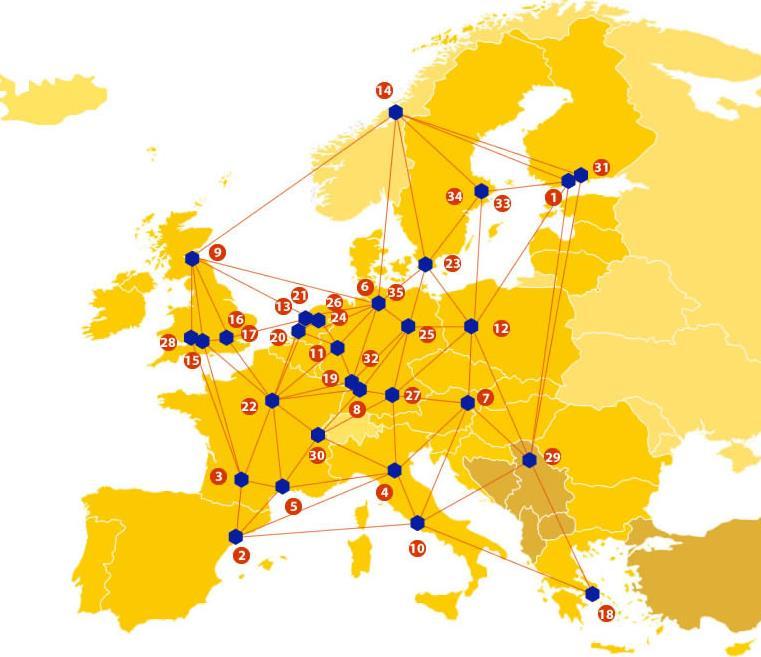 EUDAT: A pan-european Infrastructure EUDAT offers common data services to individuals, research infrastructures & communities and service providers through a network of 35 European organisations.