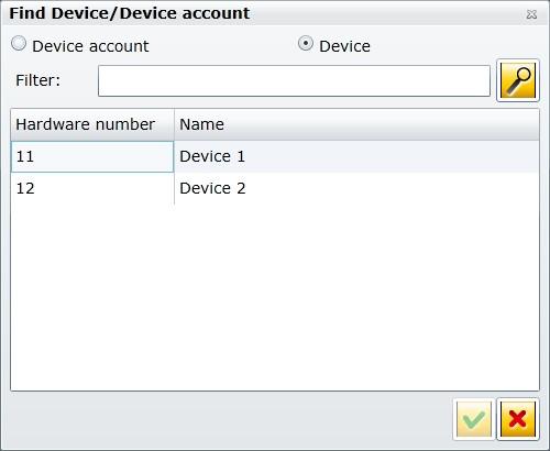 Quick start - Security Agency Assigning an existing device to an account. Assign an existing device by clicking on the plus icon from assigned devices. Find a device by clicking on the search icon.
