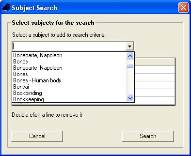 Figure 5: Subject Search 4.