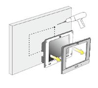 In-wall mechanism design allows easy to installation in minutes A digital I/O RJ-12 12V port provides extension