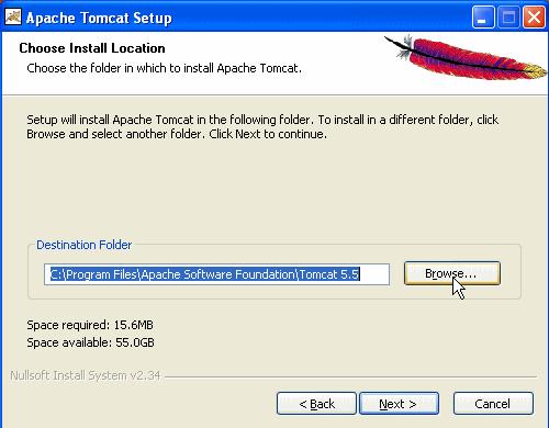 Appendix 2 -- Installing Tomcat Notes Notes Action Comment 1 When installing Tomcat, change the Install Folder from the default location. [See screenshots below for sample.