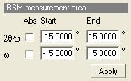 3. Working with windows and dialog boxes (3) RSM measurement area Turn on (Show RSM measurement area) on the Options toolbar to set the RSM measurement area.