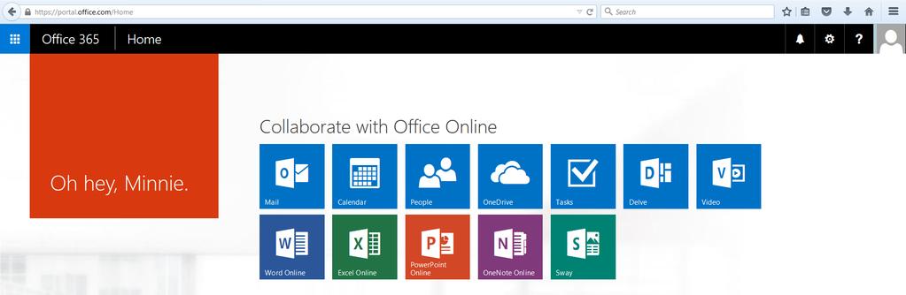 Login using the college issued Email address The Microsoft Office 365 Home page has links to mail, calendar,