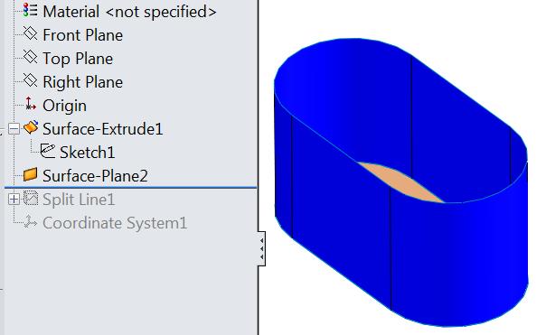 original vertical model line provides a good origin to locate the coordinate system for defining the variable liquid pressure (Insert Reference Geometry Coordinate System).