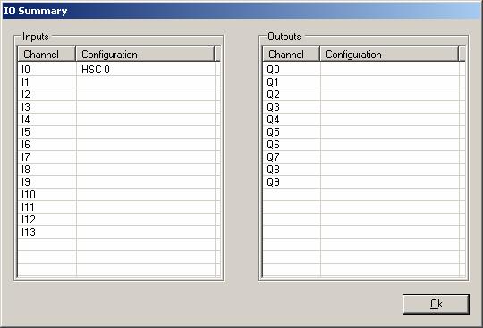 4. Configuration of the High Speed Counters Double-click on the 0.004 value of the HSC HSC00 Clock Inputs A Filter parameter. In the drop-down list that is displayed, select 1.2.