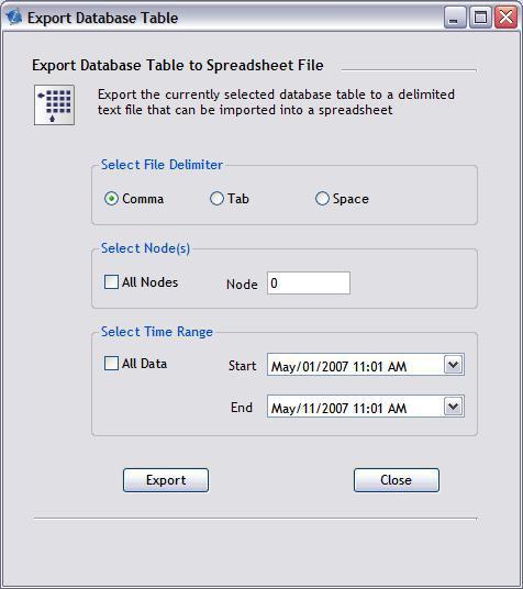 File Tab Connect to the WSN via the WSN wizard Import or export data print