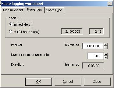 Open a Logging Worksheet and Log Data in Excel Sets up a worksheet template, retrieves measurements at periodic intervals and inserts them in the worksheet. (Excel only) 1.