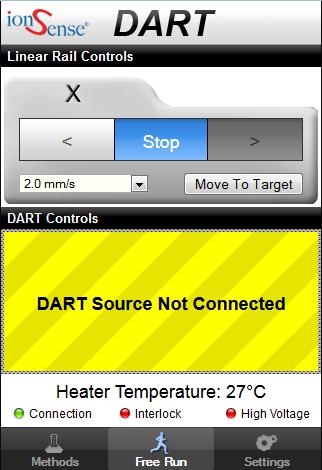The DART source must be connected