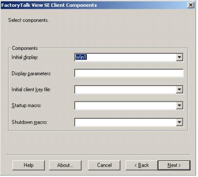 ROCELL FACTORYTALK VIEW 14 (15) 5. In the In FactoryTalk View SE Client Application Type select Local then click Next 6.