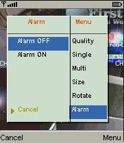 6 ALARM This application not only allows you to remotely monitor through mobile device but receive the alarm that has been triggered by events such as Motion Detected, Sensor Triggered and Vloss.