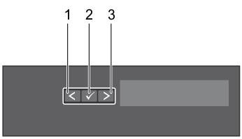 Figure 5. LCD panel Features 1. Left 2. Select 3. Right Button Left Select Right Description Moves the cursor back in one-step increments. Selects the menu item highlighted by the cursor.
