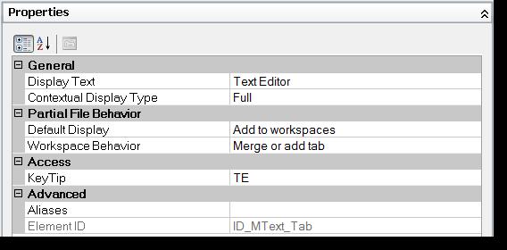 Modify Contextual Tab Using the CUI Editor, expand the RIBBON section.