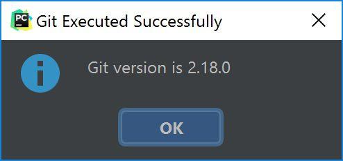 If you get a message that says Git Executed Successfully, as shown to the right, then