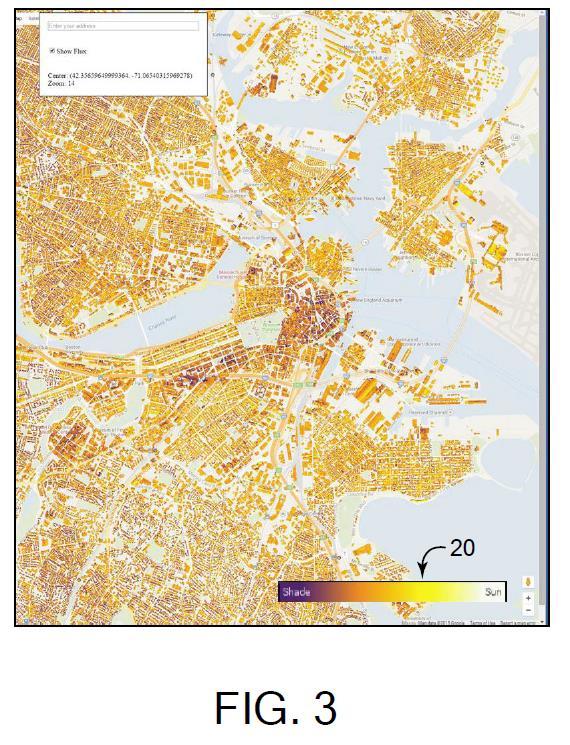 Defensive Publications Series, Art. 238 [2016] Fig. 2 illustrates the view of Boston on the displayed map at a zoomed-in zoom level.