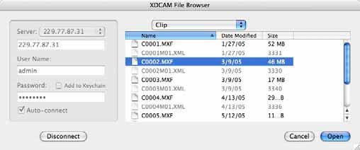 For details on saving converted MXF files, go to Saving QuickTime Files on page 7.