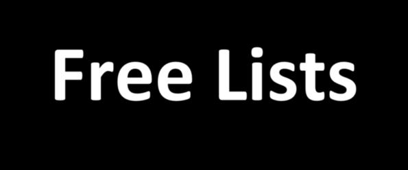 Free Lists Tracks Pages of