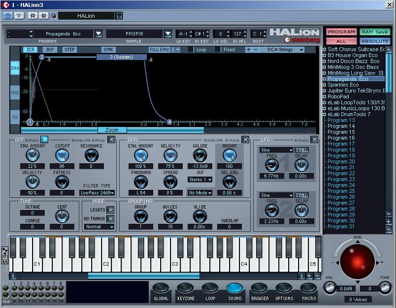 Introduction This page view contains the main sound related parameters for tweaking your samples, by applying filters, envelopes, modulation etc.