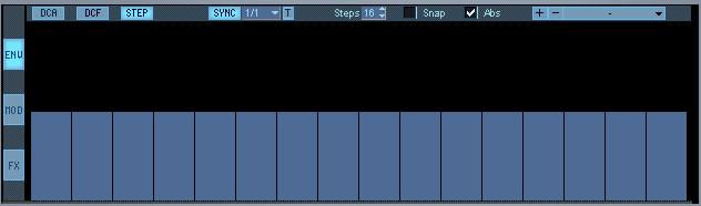The step envelope The step envelope can be used to create stepped modulation patterns.