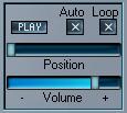 Auditioning samples You can audition a selected sample by using the Play button below the sample window. Click Play to hear the sample. You can adjust the level with the Volume slider.