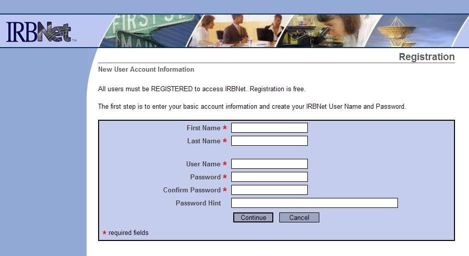Basic Account Information Fill out your first and last name, and choose a username and password.
